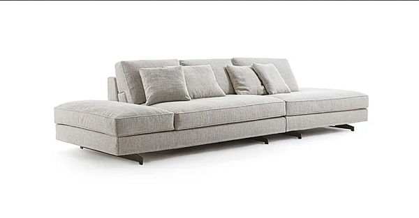 Ecksofa aus Stoff mit abnehmbarem Bezug Davis Flat Frigerio Fabrik Frigerio aus Italien. Foto №22