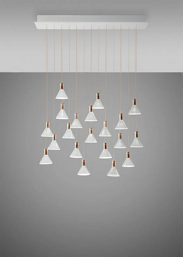 LED Pendelleuchte aus Borosilikatglas Multispot Polair Fabbian Fabrik Fabbian aus Italien. Foto №4