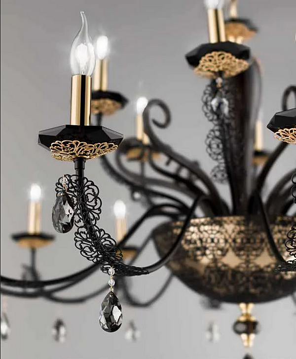 Kristalllüster mit Swarovski-Kristallen Macrame L12 6 Euroluce Lampadari Fabrik EUROLUCE LAMPADARi aus Italien. Foto №2