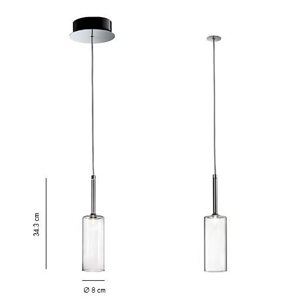 Halogen Kristall Pendelleuchte Spillray AXOLIGHT SP SPILL P, SP SPILL M, SP SPILL G Fabrik Axolight aus Italien. Foto №16