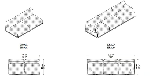 Gartenstoffsofa mit weicher Rückenlehne Kristalia Palco Fabrik Kristalia aus Italien. Foto №8