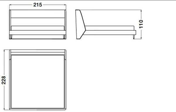 Doppelbett mit gepolsterter Rückenlehne aus Leder CPRN HOMOOD Sesto Senso S500, S501, S502 Fabrik CPRN HOMOOD aus Italien. Foto №7