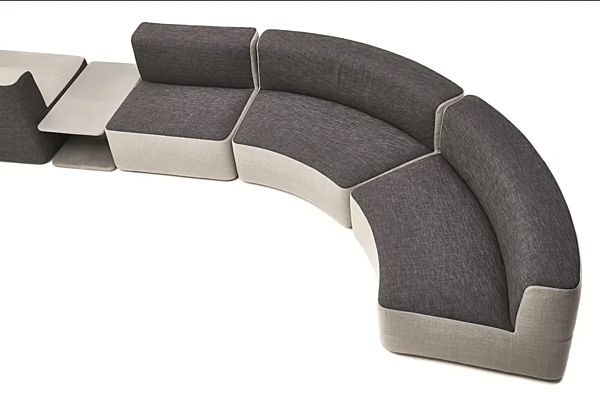 Kurzes modulares Stoffgarten-Sofa mit weicher Rückenlehne VARASCHIN Circle Belt 221 Fabrik VARASCHIN aus Italien. Foto №3