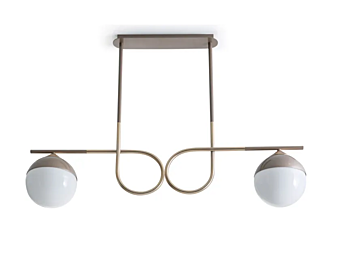 LED Pendelleuchte aus Glas und Eisen CORTEZARI Node 1495