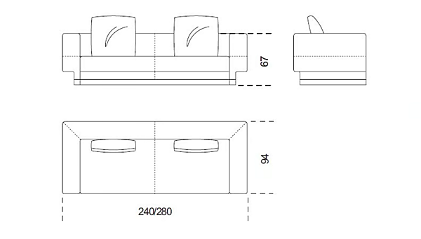 Sofa mit abnehmbarem Bezug für vier Personen aus Stoff Gallotti&Radice Elissa Fabrik Gallotti & Radice aus Italien. Foto №11
