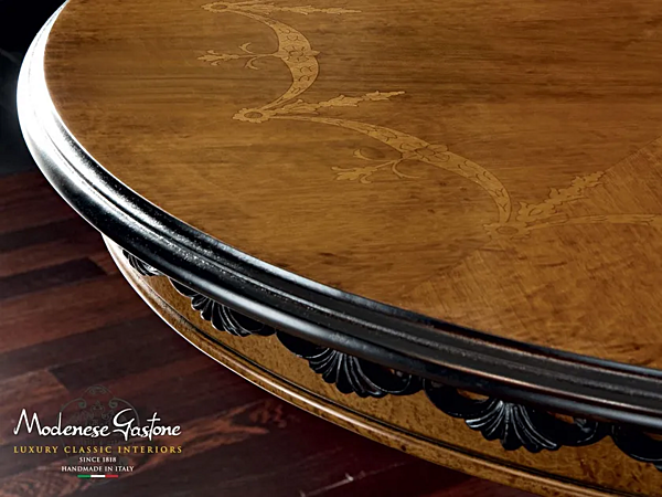 Runder Couchtisch aus Massivholz für Wohnzimmer Modenese Luxury Interiors 12613 Fabrik MODENESE GASTONE aus Italien. Foto №4