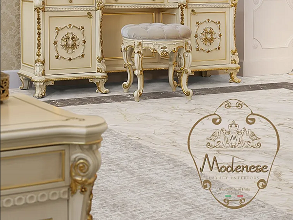 Niedriger gepolsterter Hocker aus Stoff Modenese Luxury Interiors 14535 Fabrik MODENESE GASTONE aus Italien. Foto №1
