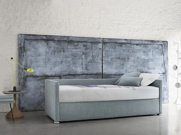 Umwandelbares Einzelbett aus Stoff Flou Biss Fabrik Flou aus Italien. Foto №10