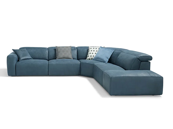 Ecksofa mit Lederbezug und Relaxfunktion Beverly Egoitaliano Fabrik Egoitaliano aus Italien. Foto №6