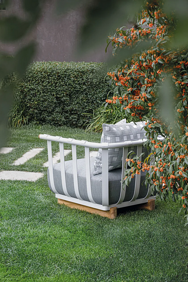 Gartenarmchair mit Armlehnen aus Stoff Atmosphera Portofino Fabrik ATMOSPHERA aus Italien. Foto №13