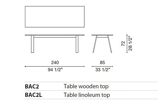 Esstisch aus Eschenholz Cappellini BAC Table Fabrik Cappellini aus Italien. Foto №8