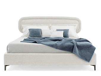 Doppelbett mit gepolsterter Rückenlehne GIORGETTI VIBE
