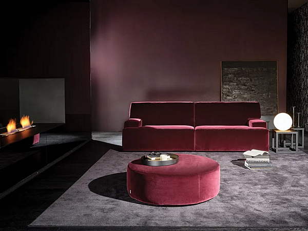 Velours Sofa mit abnehmbarem Bezug Mussi Brera Fabrik MUSSI aus Italien. Foto №4