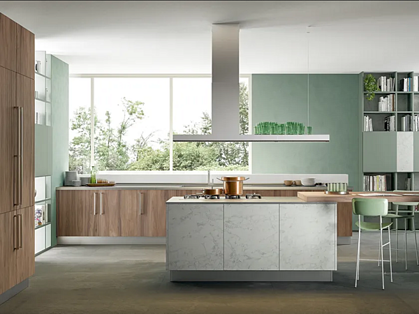 Einbauküche mit Insel Immagina Plus Bridge 1 LUBE CUCINE Fabrik LUBE CUCINE aus Italien. Foto №1