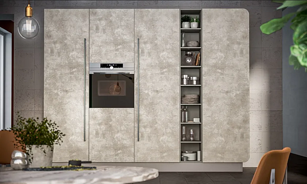 Einbauküche mit Griffen aus Holz LUBE CUCINE Immagina Plus Bridge 2 Fabrik LUBE CUCINE aus Italien. Foto №3