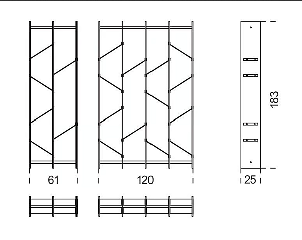 Freistehendes Bücherregal aus Kristall Gallotti&Radice Isola Fabrik Gallotti & Radice aus Italien. Foto №4