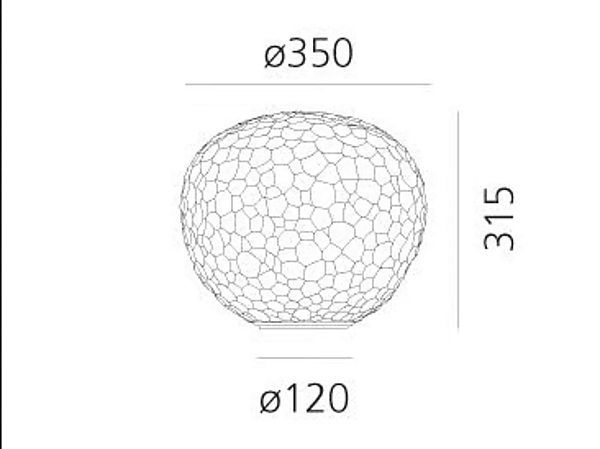 Tischlampe aus geblasenem Glas Meteorite Artemide 1703110A, 1700010A, 1711010A Fabrik Artemide aus Italien. Foto №11