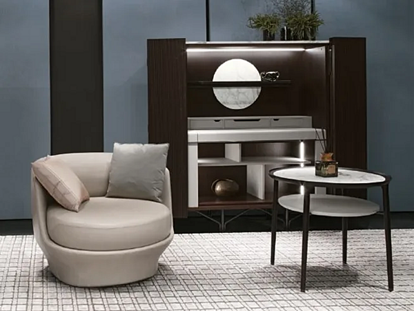 Runder Couchtisch aus Holz GIORGETTI Romeo 53405, 53415 Fabrik GIORGETTI aus Italien. Foto №3