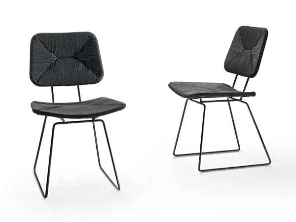 Sled Base Chair mit gepolsterter Rückenlehne FLEXFORM ECHOES Fabrik FLEXFORM aus Italien. Foto №1