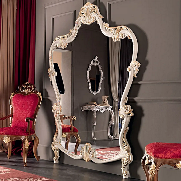 Wandmontierter gerahmter Spiegel aus Glas Modenese Luxury Interiors 11624 Fabrik MODENESE GASTONE aus Italien. Foto №2