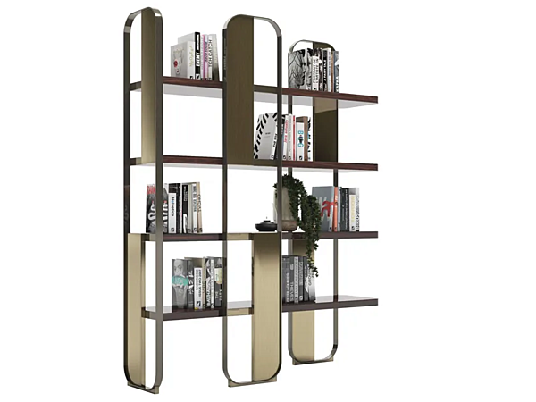 Freistehendes Bücherregal aus Stahl und Holz Giselle Capital Collection GI.LB Fabrik Capital Collection aus Italien. Foto №2