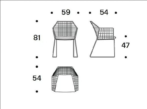 Gartenstuhl mit Armlehnen aus Stoff Saba New York Soleil Fabrik SABA aus Italien. Foto №5