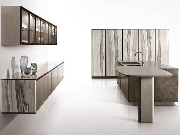 Holz Einbauküche mit integrierten Griffen GIORGETTI GK 02 Fabrik GIORGETTI aus Italien. Foto №2