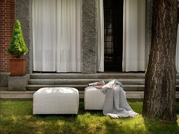 Quadratischer Gartenpouf aus Polyurethan FLEXFORM Bangkok Outdoor Fabrik FLEXFORM aus Italien. Foto №7