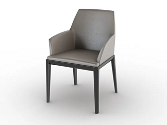 Polsterstuhl mit Armlehnen aus Leder PIERMARIA ADA Fabrik PIERMARIA aus Italien