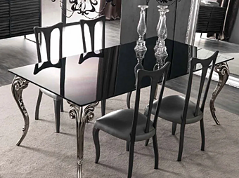 Rechteckiger Tisch aus lackiertem Glas Antares CORTEZARI 222-VR3