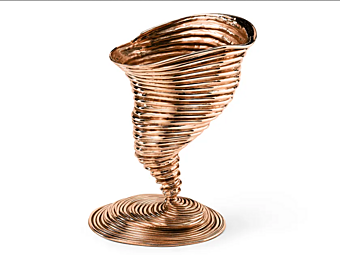 Bronzene Vase Tornado GHIDINI1961 CB501PB101