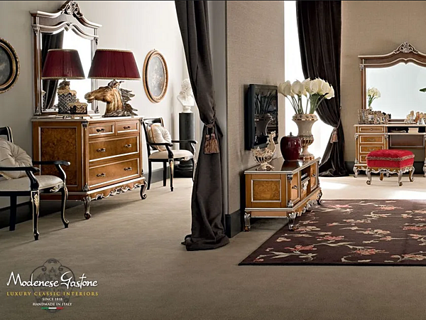 Polsterhocker aus Stoff Modenese Luxury Interiors 12516 Fabrik MODENESE GASTONE aus Italien. Foto №3