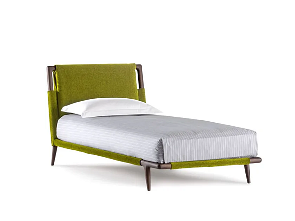 Einzelbett mit gepolsterter Rückenlehne Flou Gaudi Fabrik Flou aus Italien. Foto №4