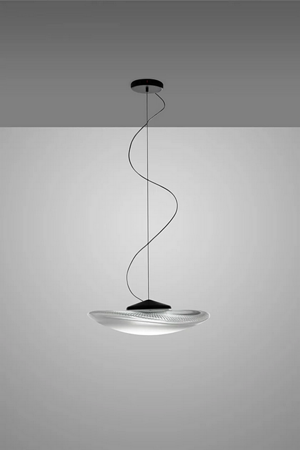 LED Pendelleuchte aus geblasenem Glas Fabbian Loop Fabrik Fabbian aus Italien. Foto №4