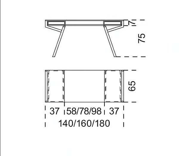 Schreibtisch aus Glas und Edelstahl mit Schubladen Gallotti&Radice Lui Fabrik Gallotti & Radice aus Italien. Foto №4