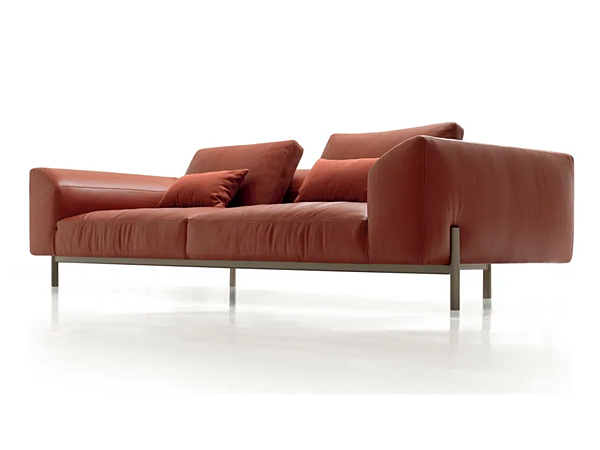 Dreisitzer Ledersofa mit weicher Rückenlehne CORTEZARI DIVA 703 Fabrik CORTE ZARI aus Italien. Foto №2