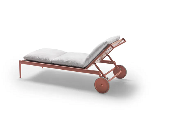 Liegestuhl mit Rollen aus Atlante-Holz FLEXFORM IROKO Fabrik FLEXFORM aus Italien. Foto №6