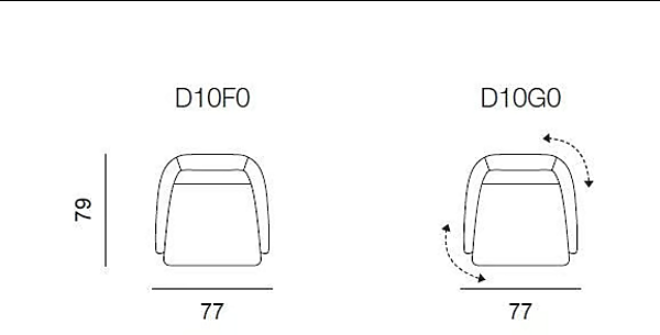 Drehstuhl aus Stoff mit Armlehnen AERRE ITALIA GEA Fabrik AERRE ITALIA aus Italien. Foto №7