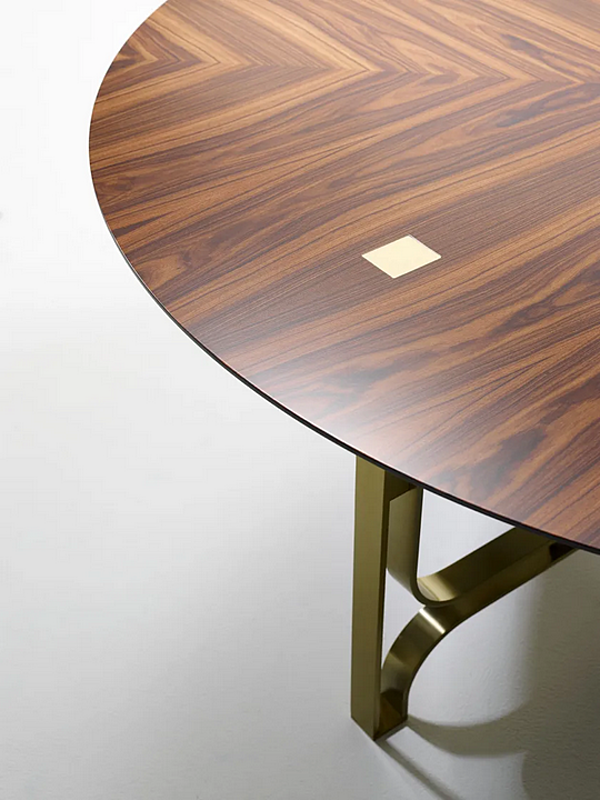 Runder Tisch aus Holz mit Marmorplatte MARIONI Gregory 02711 Fabrik MARIONI aus Italien. Foto №2