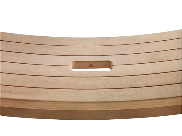 Niedriger Hocker aus Iroko Holz FLEXFORM LOTUS Fabrik FLEXFORM aus Italien. Foto №3