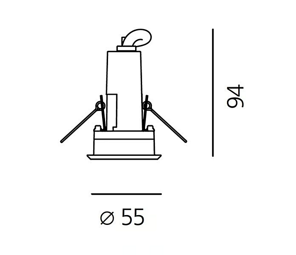 Deckenmontierter Aluminium Außenstrahler Artemide Ego Downlight Fabrik Artemide aus Italien. Foto №12