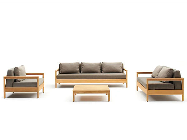 3-Sitzer Teak Garten Sofa Bali VARASCHIN 2383, 2383A Fabrik VARASCHIN aus Italien. Foto №3