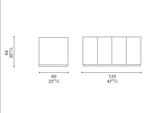 Niedrige Bürospeichereinheit aus Holz POLTRONA FRAU CEO Cube Cabinet Fabrik POLTRONA FRAU aus Italien. Foto №3