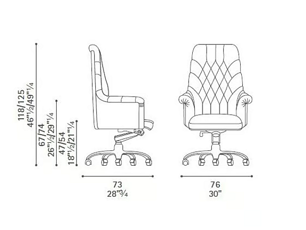 Tufted Lederstuhl Oxford POLTRONA FRAU Fabrik POLTRONA FRAU aus Italien. Foto №5