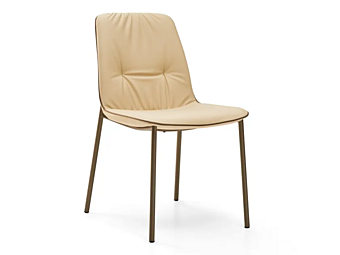 Upholstered Leather Chair Lisa Eforma Fabrik Eforma aus Italien