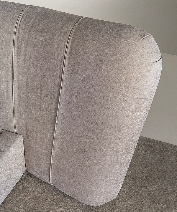 Doppelbett mit gepolstertem Kopfteil Royale Stripe CASAMILANO Fabrik CASAMILANO aus Italien. Foto №2