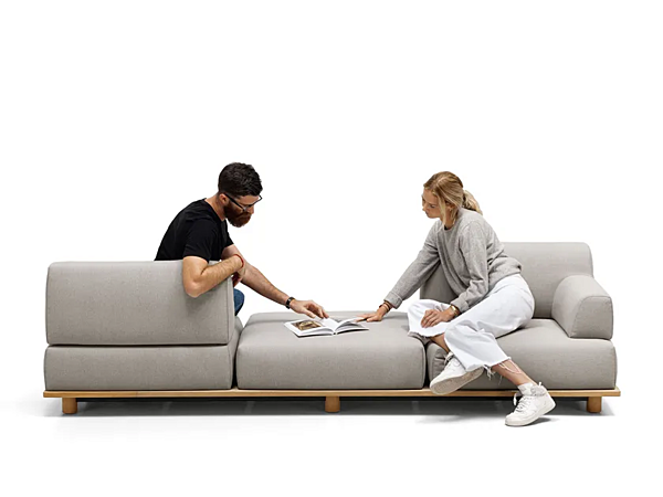 Modulares Garten-Sofa mit weicher Rückenlehne Kristalia Palco Fabrik Kristalia aus Italien. Foto №10