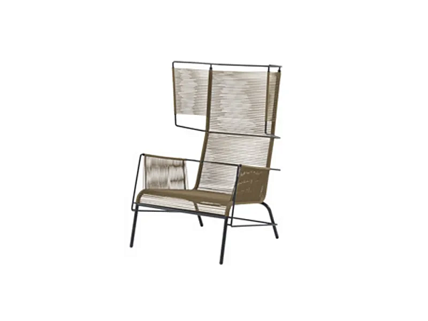 Gartenarmchair mit Fußstütze aus Aluminium LIGNE ROSET Fifty Fabrik LIGNE ROSET aus Italien. Foto №6