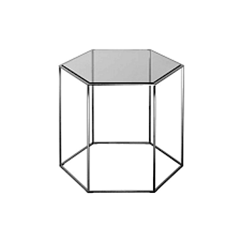 Couchtisch DESALTO Hexagon Tris - "Metal" sheet top 691