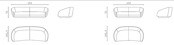 Dreisitzer Sofa aus Samt Downtown CPRN HOMOOD Fabrik CPRN HOMOOD aus Italien. Foto №2